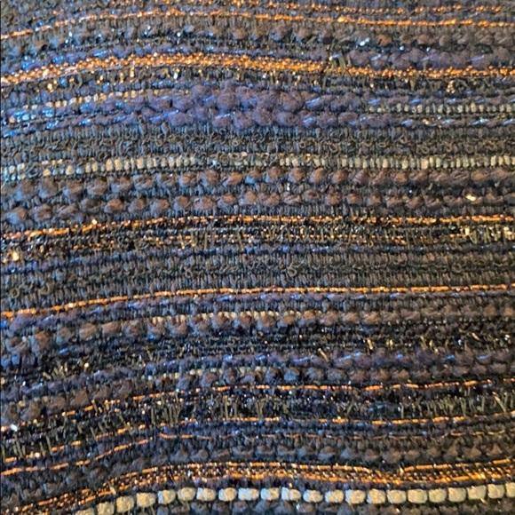 J Crew Black Metallic Orange Blue Skirt Festive 4 - Picture 11 of 12